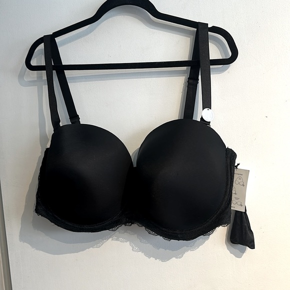 🆕 Black 5-Way Multi-Way Bra- Strapless w/ Invisible straps- Full Support! NEW!! - Picture 1 of 9